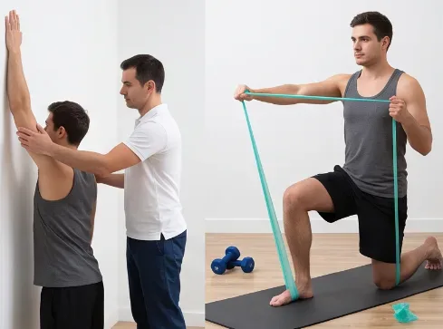 Stretching, range of motion and strengthening exercises for frozen shoulder