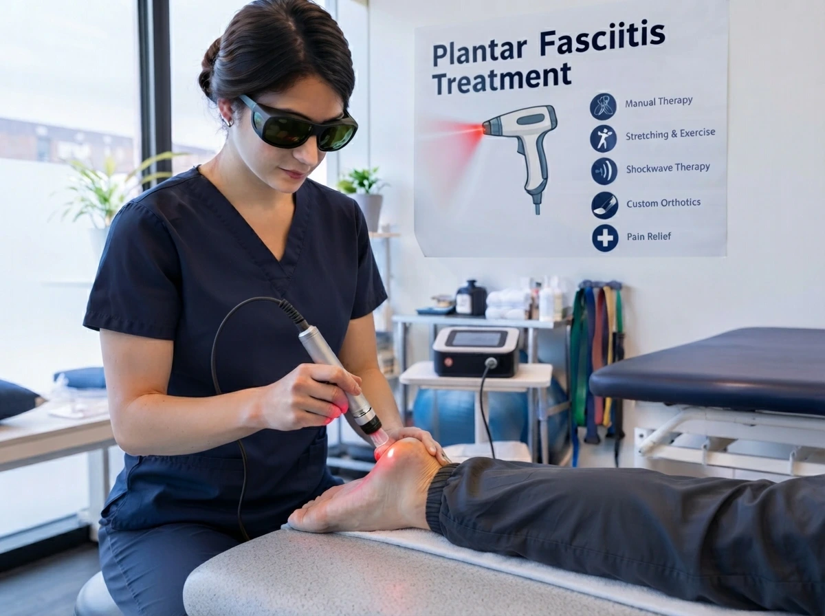 Laser therapy for plantar fasciitis at Physio Care Dubai