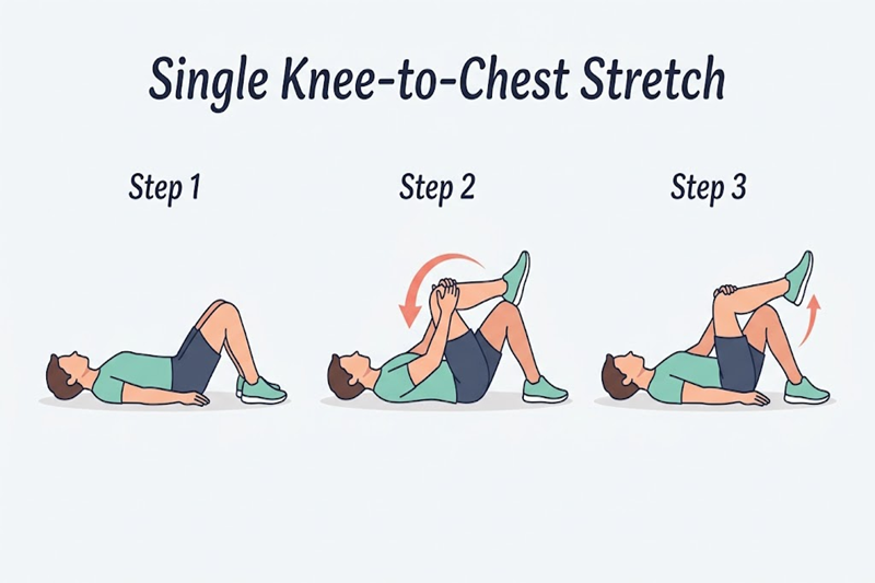 2. Single Knee-to-Chest Stretch
