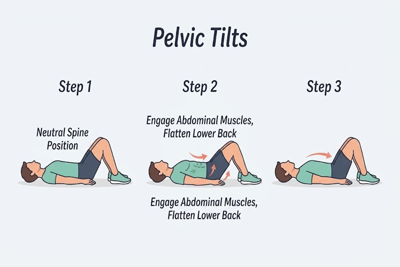 1. Pelvic Tilts