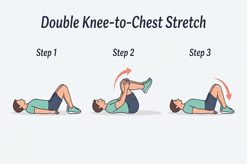 3. Double Knee-to-Chest Stretch