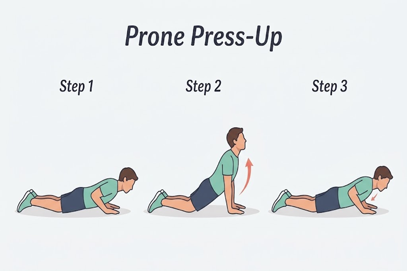 7. Prone Press-Up