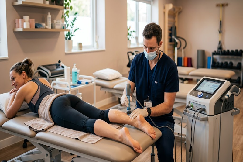 Shockwave therapy physiotherapy at PhysiCare Dubai