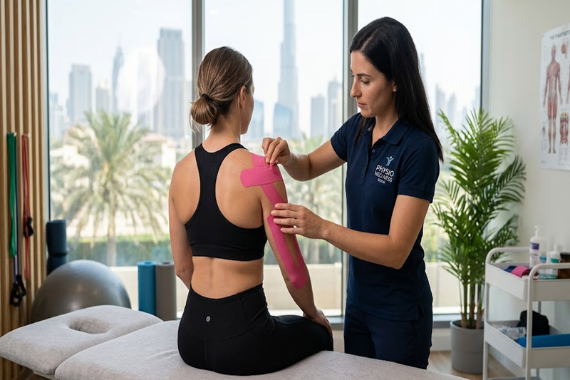 Kinesiotaping application during physiotherapy rehabilitation