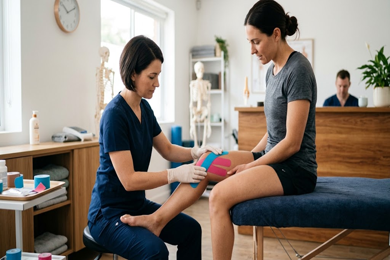 Kinesiotaping application during physiotherapy rehabilitation