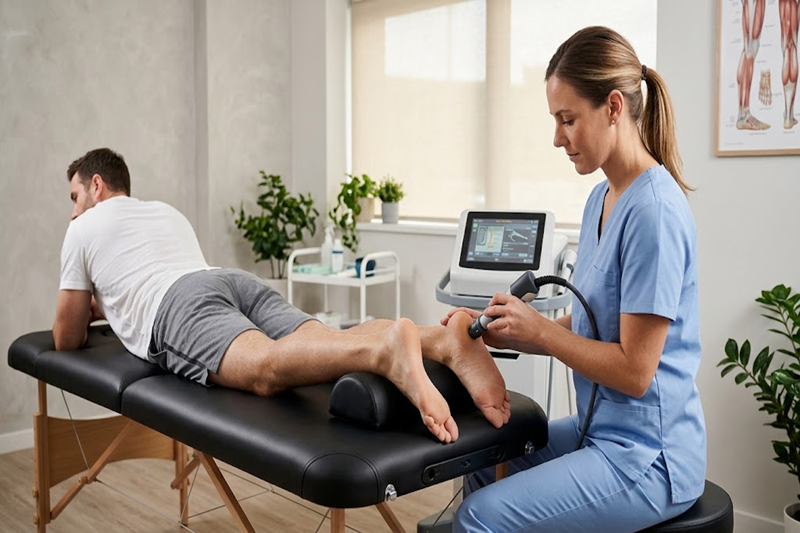 Shockwave treatment for plantar fasciitis at PhysiCare