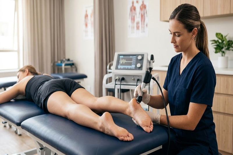Shockwave therapy for plantar fasciitis at PhysiCare Dubai