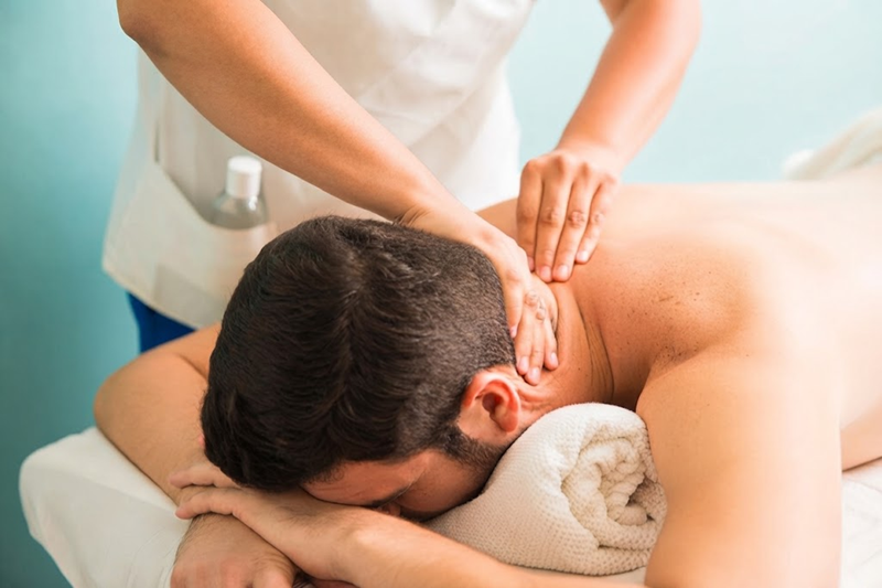 Massage therapy for back and muscle tension