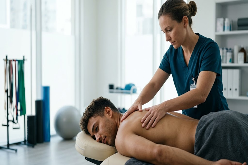 Sports massage as part of injury rehabilitation at Physio Care