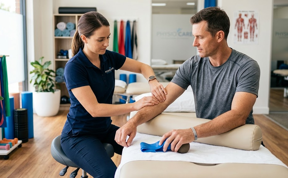 Manual therapy hands-on treatment at Physio Care